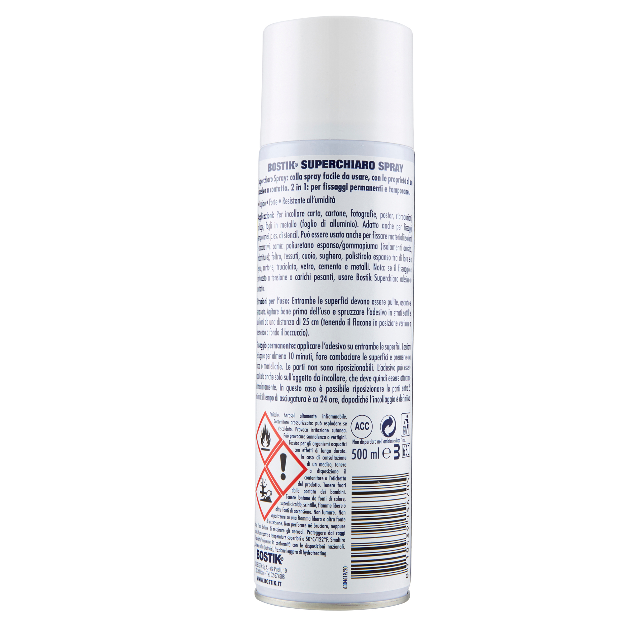 Bostik Superchiaro spray universal adhesive spray